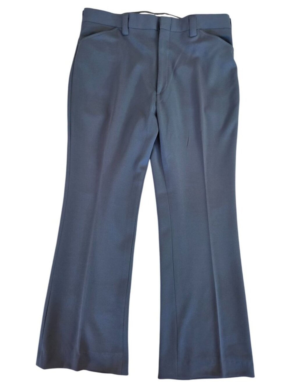 Vtg 70's Wrangler Mens Blue Trouser Dress Pants Flare 40x32 Made In USA